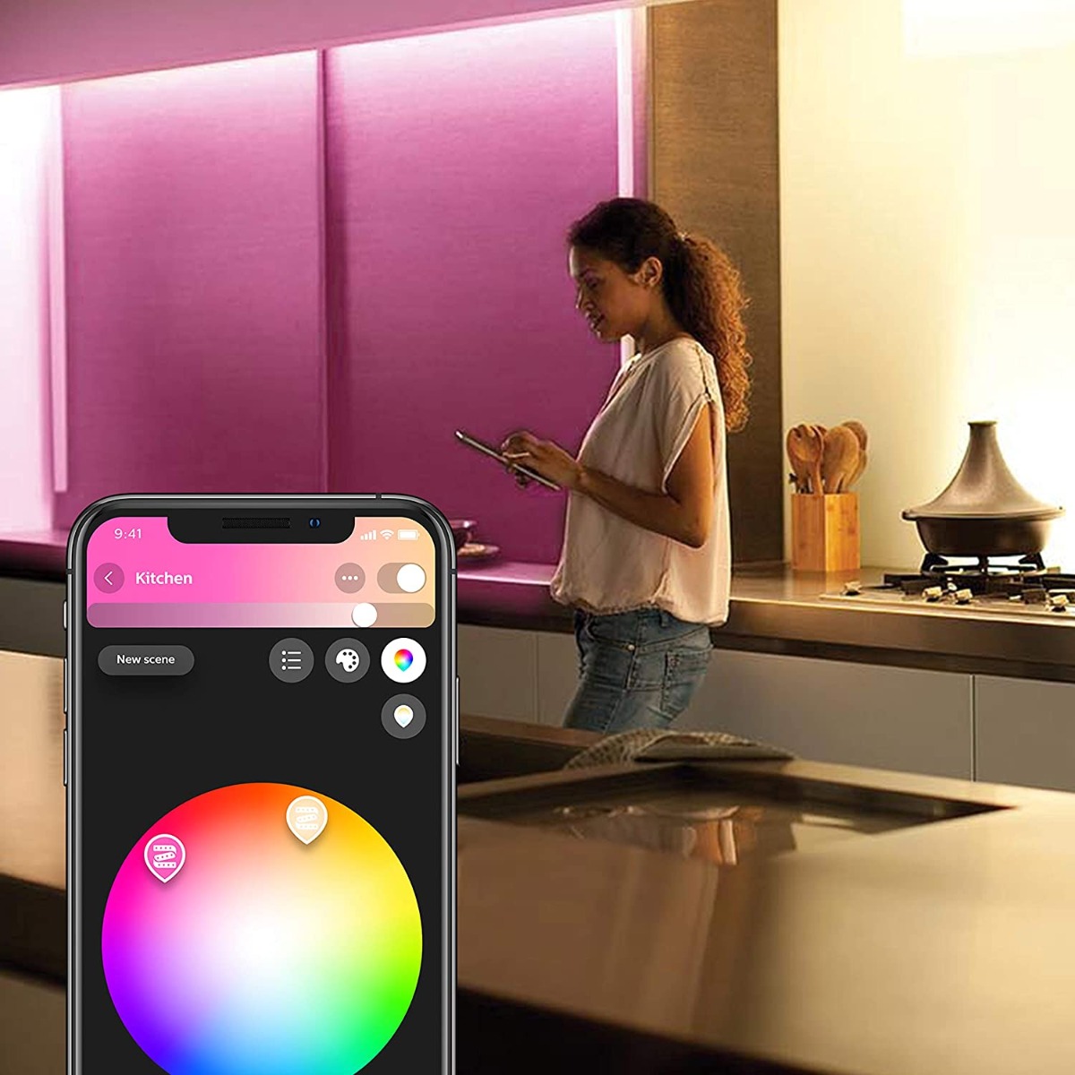 Philips Hue LightStrip LED ไฟเส้นเปลี่ยนสี อัจฉริยะ ชุดเริ่มต้นยาว 2 เมตร  COL Lightstrip Plus APR Base Lightstrips
