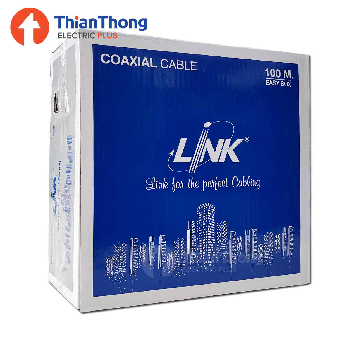 Link สายนำสัญญาณ RG6 - CCTV - Sat ลิ้งค์ Cable 100M RG6/168 Shield 95% CB-0106A-1 สีดำ