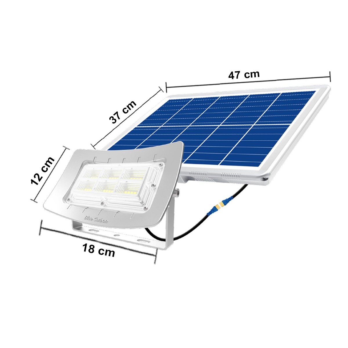 Blue Carbon ไฟสปอตไลท์ ฟลัดไลท์พลังงานแสงอาทิตย์ บลูคาร์บอน Solar Flood Light LED 10W BC-FL-10W